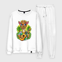 Мужской костюм Жираф играет на гитаре жаркое лето