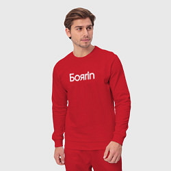 Костюм хлопковый мужской Боярин бояrin, цвет: красный — фото 2