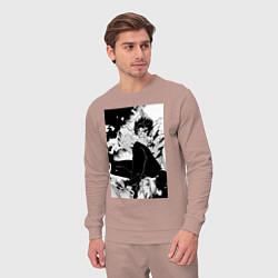 Костюм хлопковый мужской Магическая битва Юта Оккоцу мечник, цвет: пыльно-розовый — фото 2