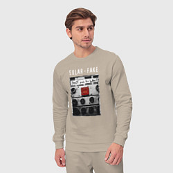 Костюм хлопковый мужской Solar Fake - Dont push the button, цвет: миндальный — фото 2