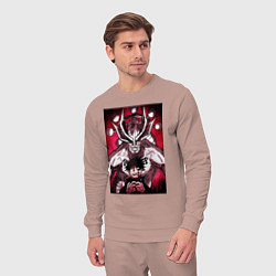 Костюм хлопковый мужской Магическая битва Мэгуми Фусигуро призыв, цвет: пыльно-розовый — фото 2