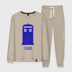 Костюм хлопковый мужской Tardis - London, цвет: миндальный