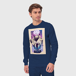 Костюм хлопковый мужской Магическая битва Сатору Годзё расширение территори, цвет: тёмно-синий — фото 2