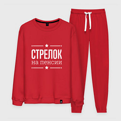 Костюм хлопковый мужской Стрелок - на пенсии, цвет: красный