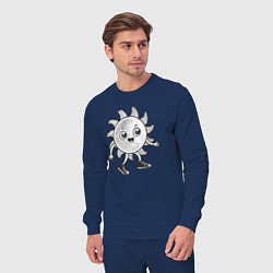 Костюм хлопковый мужской Солнечный человечек, цвет: тёмно-синий — фото 2