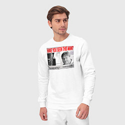 Костюм хлопковый мужской Have you seen this man - Gabe Newell meme, цвет: белый — фото 2