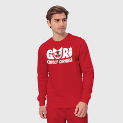 Костюм хлопковый мужской Goro cuddly carnage logotype, цвет: красный — фото 2