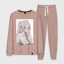 Костюм хлопковый мужской Провожающая в последний путь Фрирен, цвет: пыльно-розовый