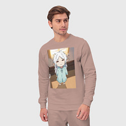 Костюм хлопковый мужской Фрирен ребенок, цвет: пыльно-розовый — фото 2