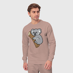 Костюм хлопковый мужской Koala, цвет: пыльно-розовый — фото 2