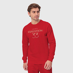 Костюм хлопковый мужской Clair Obsur expedition 33 logo, цвет: красный — фото 2