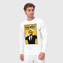 Костюм хлопковый мужской Волк с волстрит - Ди Каприо, цвет: белый — фото 2