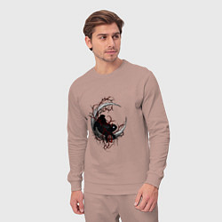 Костюм хлопковый мужской Черный кролик, цвет: пыльно-розовый — фото 2