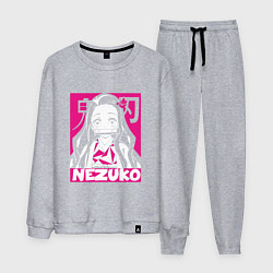 Костюм хлопковый мужской Клинок рассекающий демонов Незуко Nezuko, цвет: меланж