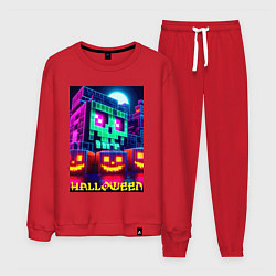 Костюм хлопковый мужской Halloween and Minecraft - collaboration, цвет: красный