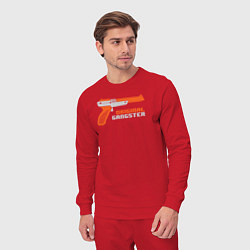 Костюм хлопковый мужской Оригинальный гангстер, цвет: красный — фото 2