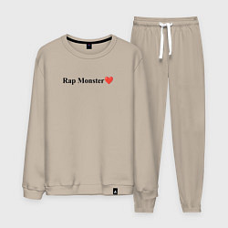 Костюм хлопковый мужской BTS Rap Monster, цвет: миндальный