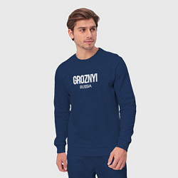 Костюм хлопковый мужской Грозный город чечня groznyi, цвет: тёмно-синий — фото 2