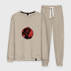 Костюм хлопковый мужской Берсерк в боевое ипостаси, цвет: миндальный