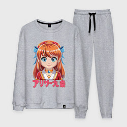 Костюм хлопковый мужской Аля рыжая девочка аниме, цвет: меланж