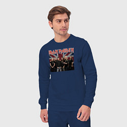 Костюм хлопковый мужской Iron Maiden rock band colored, цвет: тёмно-синий — фото 2