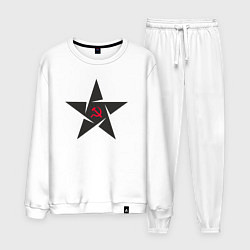 Костюм хлопковый мужской Black star USSR, цвет: белый