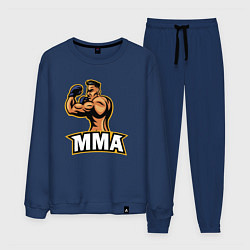 Костюм хлопковый мужской Fighter MMA, цвет: тёмно-синий