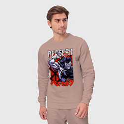 Костюм хлопковый мужской Берсерк Berserk руны, цвет: пыльно-розовый — фото 2