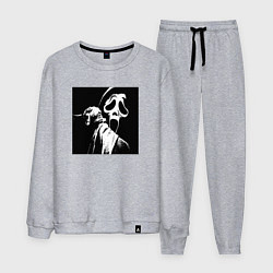 Костюм хлопковый мужской Крик с ножом, цвет: меланж