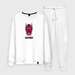 Мужской костюм Череп геймера красный