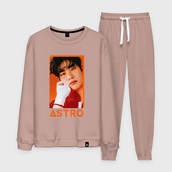 Костюм хлопковый мужской Astro MJ, цвет: пыльно-розовый