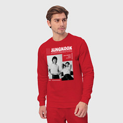 Костюм хлопковый мужской Jungkook bts seven, цвет: красный — фото 2