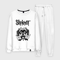 Костюм хлопковый мужской Slipknot - rock dog, цвет: белый