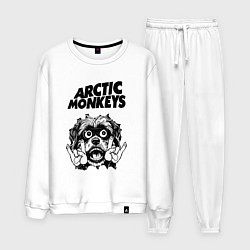 Костюм хлопковый мужской Arctic Monkeys - rock dog, цвет: белый