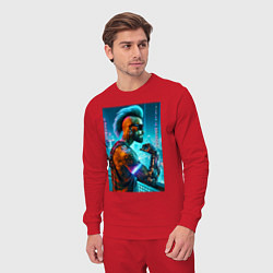 Костюм хлопковый мужской Cool guy - cyberpunks not dead, цвет: красный — фото 2