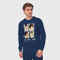 Костюм хлопковый мужской Lee know stray kids cute, цвет: тёмно-синий — фото 2