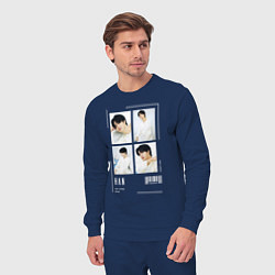 Костюм хлопковый мужской Han stray kids cute, цвет: тёмно-синий — фото 2