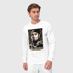 Костюм хлопковый мужской Lincoln gangster, цвет: белый — фото 2