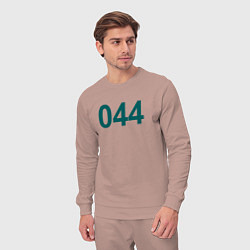 Костюм хлопковый мужской 044 - Игра в кальмара, цвет: пыльно-розовый — фото 2