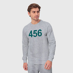 Костюм хлопковый мужской 456 - Игра в кальмара, цвет: меланж — фото 2
