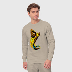 Костюм хлопковый мужской Kobe Bryant dunk, цвет: миндальный — фото 2
