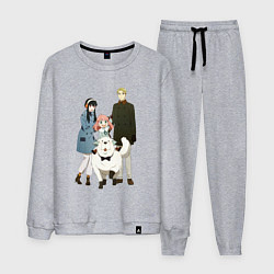 Костюм хлопковый мужской Семья шпиона вместе, цвет: меланж