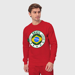 Костюм хлопковый мужской Brazil 2014, цвет: красный — фото 2