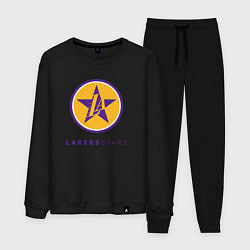 Костюм хлопковый мужской Lakers stars, цвет: черный