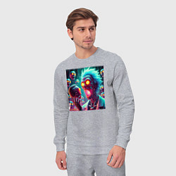Костюм хлопковый мужской Morty Smiths nightmare - neon glow fantasy, цвет: меланж — фото 2