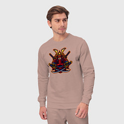 Костюм хлопковый мужской Angry samurai, цвет: пыльно-розовый — фото 2