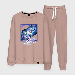 Костюм хлопковый мужской Серебряный Волк, цвет: пыльно-розовый