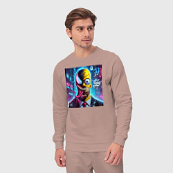 Костюм хлопковый мужской Venom-Homer - collaboration, цвет: пыльно-розовый — фото 2