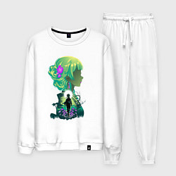 Костюм хлопковый мужской Сяомао силуэт - Монолог фармацевта, цвет: белый