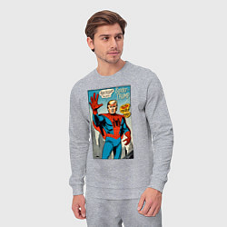 Костюм хлопковый мужской Spider-Trump - retro, цвет: меланж — фото 2